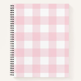 Rosa und weiße Wasserfarbe Buffalo Karo Hütte Notizbuch