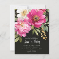 Rosa und weiße Wasserfarben-Blütenhochzeit