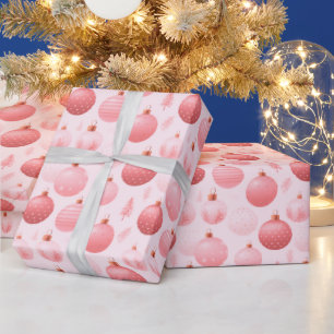Rosa und weiße Weihnachtsdekoration Weihnachten Geschenkpapier