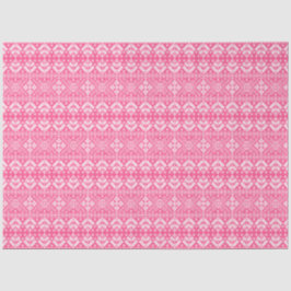 Rosa und weiße Weihnachtsmesse Isle Pattern Seidenpapier