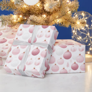 Rosa und weiße Weihnachtsschmuck Weihnachten Geschenkpapier