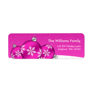 Rosa und weiße Weihnachtsschneeflocken