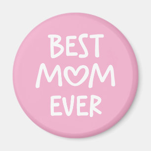 Rosa und Weiße Whimsical Herz Beste Mutter Aller Z Magnet