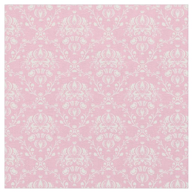 Rosa und weißer Damast Stoff (Nahaufnahme)