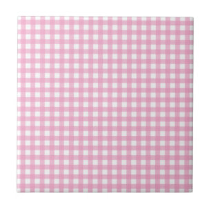 Rosa und weißer Gingham Fliese