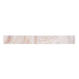 Rosa und weißer Marmor Swirl Gold Glitzer Satinband