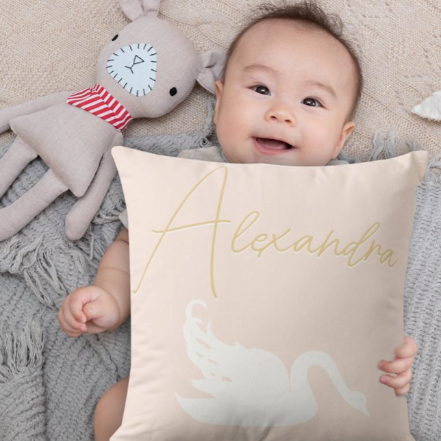 Rosa und weißer Schwung Farbe Kissen (Von Creator hochgeladen)