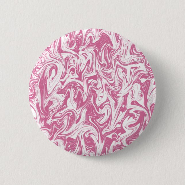 Rosa und weißer Swirl Button (Vorderseite)