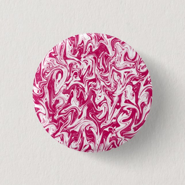 Rosa und weißer Swirl Button (Vorderseite)
