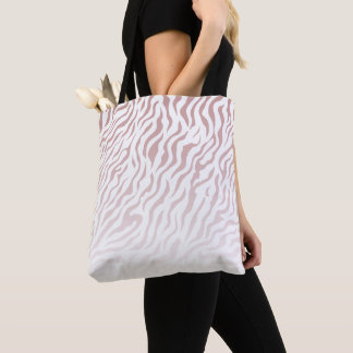 Rosa und weißer Zebradruck: Stilvolle Tote-Tasche