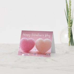 Rosa und weißer Zucker hören Valentins Gruß Karte