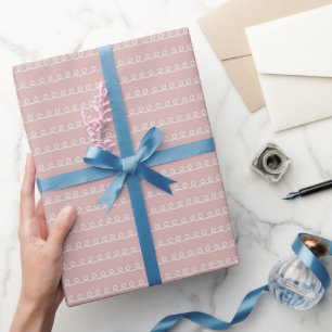 Rosa und weißer Zuckerguss Swirbel Streifen Geschenkpapier