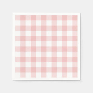Rosa und Weißes Buffalo Kariert Gingham Serviette