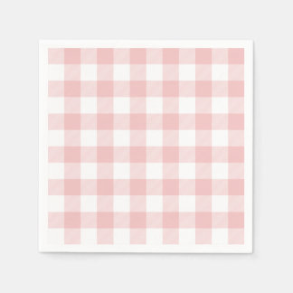 Rosa und Weißes Buffalo Kariert Gingham Serviette