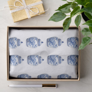 Rosa und weißes Chinoiserie-Decoupage-Muster Seidenpapier