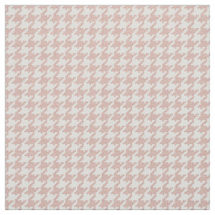 Rosa und weißes Hahnentrittmuster-geometrisches Stoff