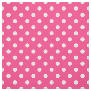 Rosa und weißes Tupfen-Muster Stoff