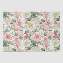 Rosa- und Weißrosengarten Seidenpapier