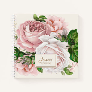 Rosa Uni Rosa Bläsercreme Notizbuch