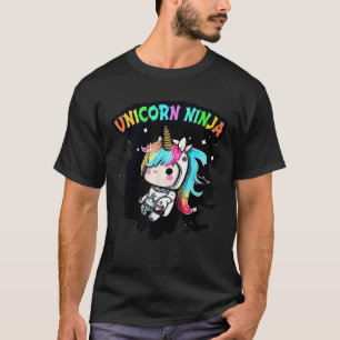 Rosa UNICORN NINJA Girls Kinder 4 5 6 7 8. Geburts T-Shirt