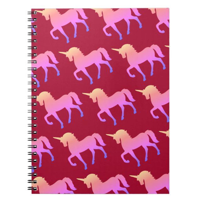 Rosa Unicorn-Notebook Notizblock (Vorderseite)