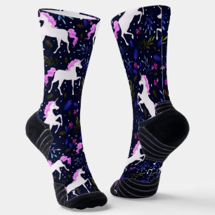 Rosa Unicorn Socken
