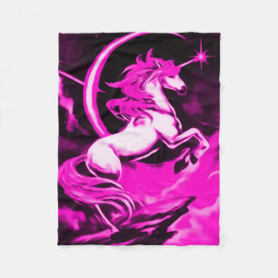 Rosa Unicorn-Spritzpistolen-Kunst-Fleece-Decke Fleecedecke
