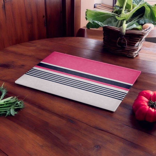 Rosa Uniformstreifen Schneidebrett (Chopping Board)