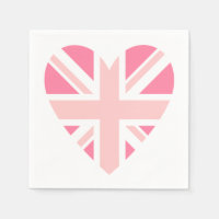 Rosa Union Jack/Flag Herz