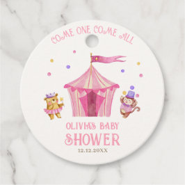 Rosa Unique Circus Bear Monkey Baby Dusche Geschenkanhänger