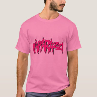 Rosa Unisexpaparazzi-Grafik-T-Shirt T-Shirt