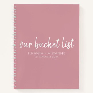 Rosa Unser Bucket-List-Paar Notizbuch