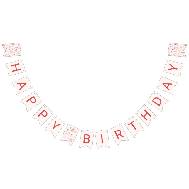 Rosa unter dem Meer Geburtstagsparty-Dekor Wimpelkette (Alle)