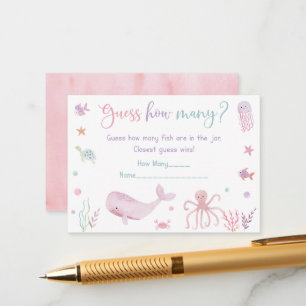 Rosa unter dem Meer Geburtstagsraten wie viel Spie Begleitkarte