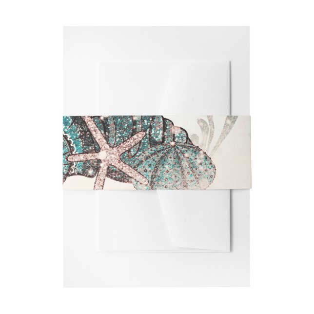 Rosa Unter den Muscheln Strand Sweet 16 Party Einladungsbanderole (Vorderseite Beispiel)