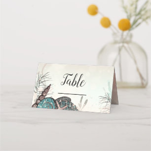 Rosa Unter den Muscheln Strand Sweet 16 Party Platzkarte