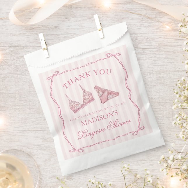 Rosa Unterwäsche Dusche Junggesellinnenabschied De Geschenktütchen (Ausgeschnitten)