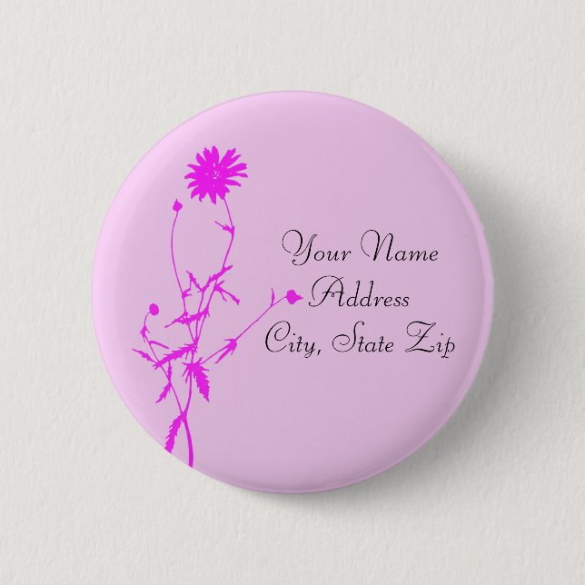 Rosa üppiger Knopf Button (Vorderseite)