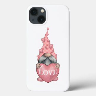 Rosa Valentine Gnome mit Herz Clipart Case-Mate iPhone Hülle