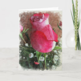 Rosa Valentine-Rose Feiertagskarte