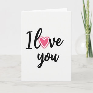 Rosa Valentinstag-Grußkarte Karte