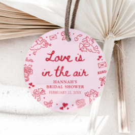 Rosa Valentinstag Liebe liegt in der Luft Brautpar Geschenkanhänger