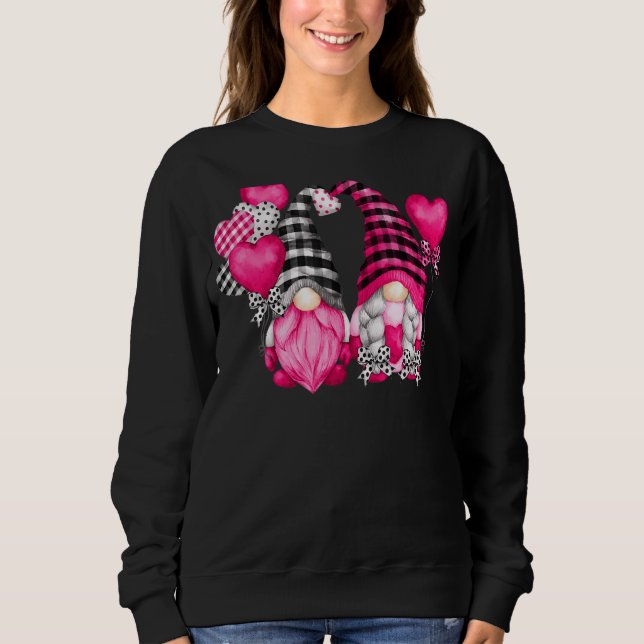 Rosa Valentinstag Motif mit Herzballons Niedlich Sweatshirt (Vorderseite)