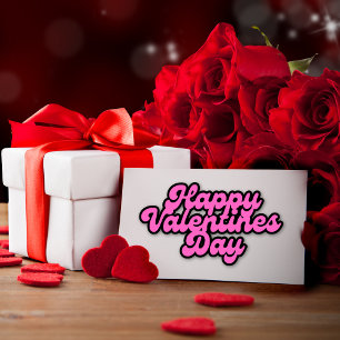Rosa Valentinstag Schriftart EX GROSSER Aufkleber