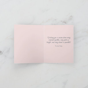 Rosa Vanagon Faltkarte Feiertagskarte