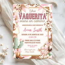 Rosa Vaquerita Spanische Babyparty