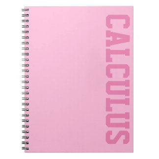 Rosa Varsity Letter Patch School Subject Notebook Notizblock