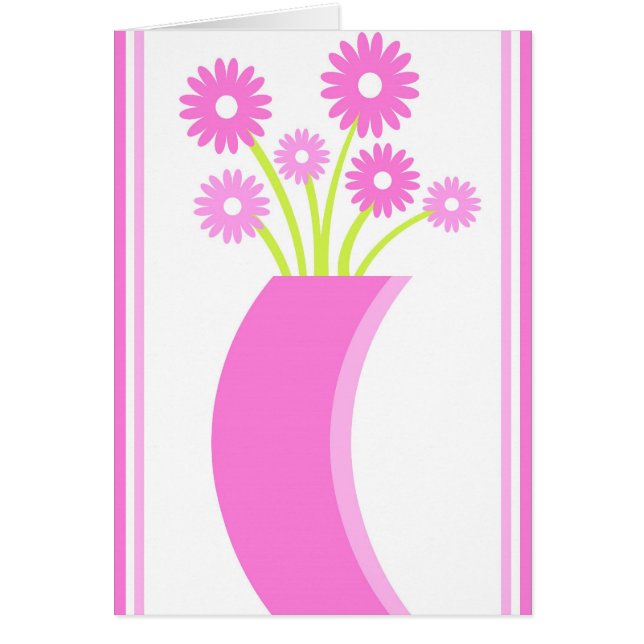 Rosa Vase - Karte (Vorne)