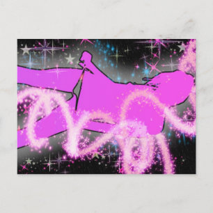 Rosa Vector Girly Art Postkarte