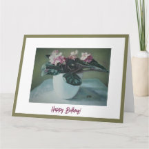 Rosa Veilchen Geburtstagskunst von Pola.B.Alex Car